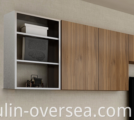 high gloss double color wood closet for bedroom